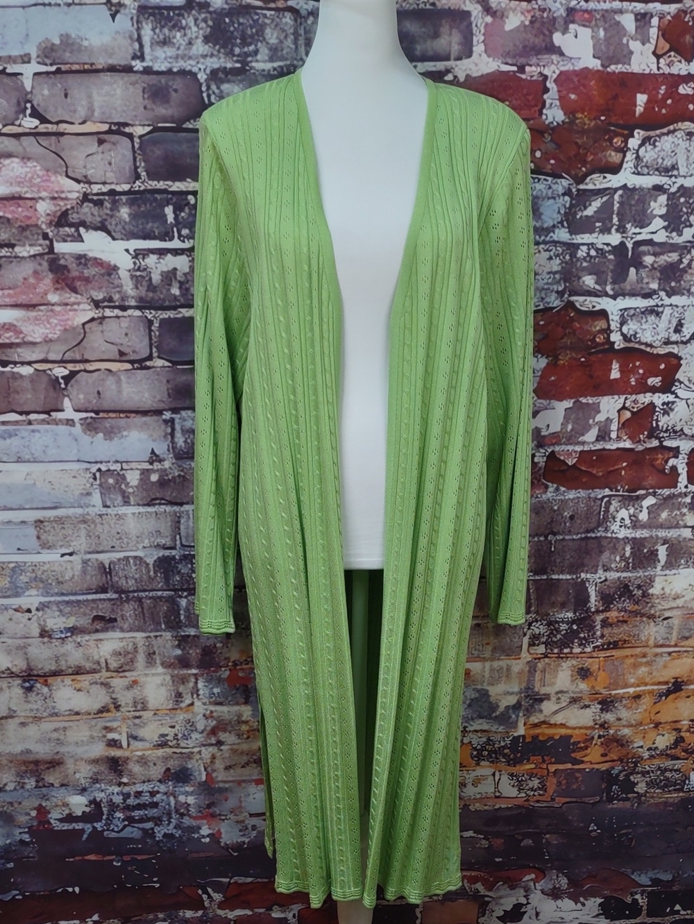 Misook Open-Front Longline Cardigan
